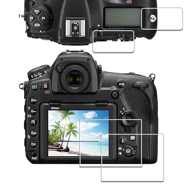 iDaPro Screen Protector for Nikon D850 2 Pack Tempered Glass Easy Installation Top Screen Protection