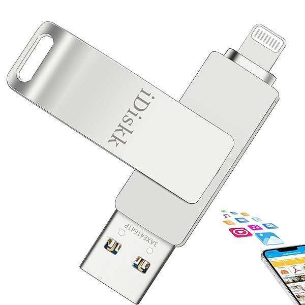 iDiskk 256GB MFi Certified Flash Drive: Ultimate Photo Storage for iPhone, iPad & MacBook