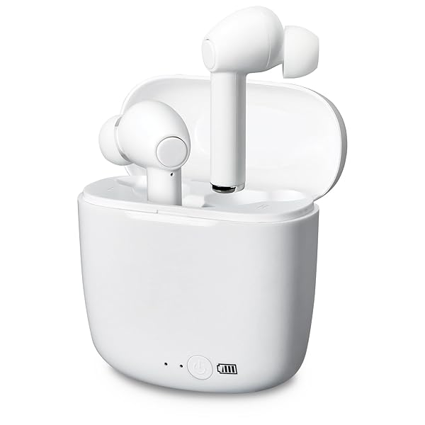 iLive Truly Wire-Free Bluetooth Earbuds, Sweatproof Design, Charging Case, Includes 3 Set of Ear Tips, White (IAEBT300W)