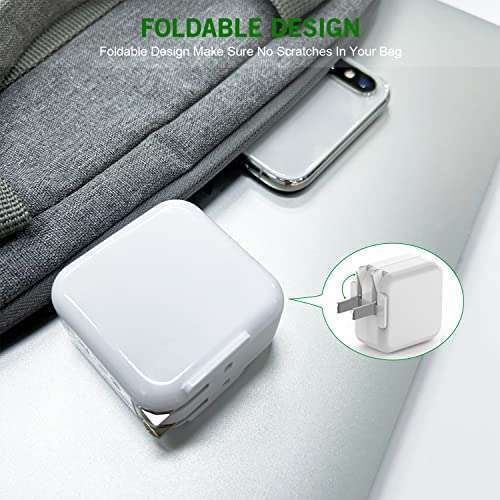 2-Pack MFI Certified 10FT iPad Charger & Fast USB Wall Plug for iPad, iPhone, AirPods - Portable & Foldable Design - Image 4