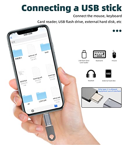 USB C Female to Lightning Male for iPhone OTG Adapter(2Pack) Apple Charger Data Sync Dongle Type-c Camera Card Reader Flash Drive Keyboard Mouse U - Image 3