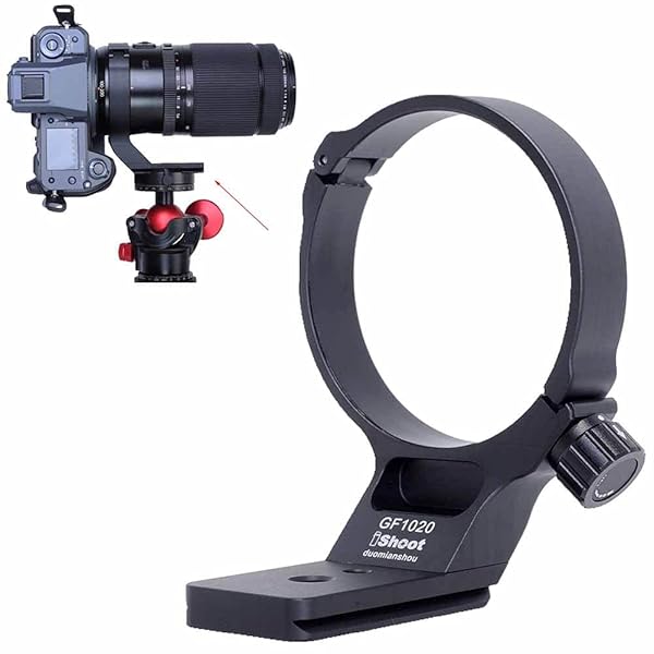 iShoot Lens Collar Tripod Mount for Fuji GF 100-200mm & 250mm - Arca-Swiss Quick Release Support