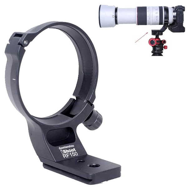 iShoot Metal Lens Collar for Canon RF 100-500mm - Arca-Swiss Quick Release Tripod Mount