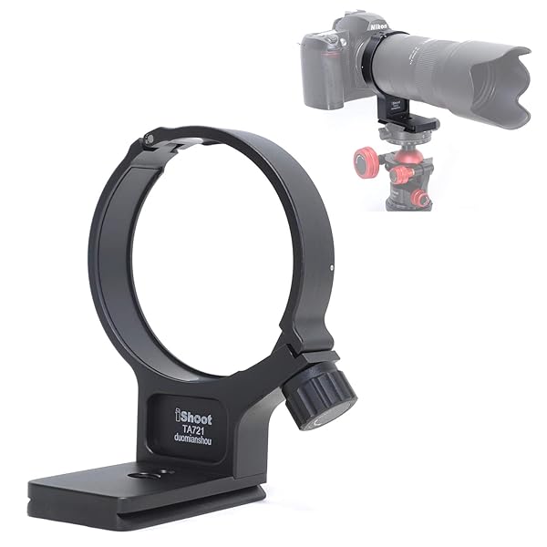 iShoot 74mm All-Metal Tripod Mount Ring for Tamron 70-210mm Lens - Arca-Swiss Quick Release for Nikon & Canon