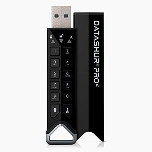 iStorage iStorage datAshur PRO2 256GB: Secure, FIPS 140-2 Certified Flash Drive - Password Protected & Water/Dust Resistant