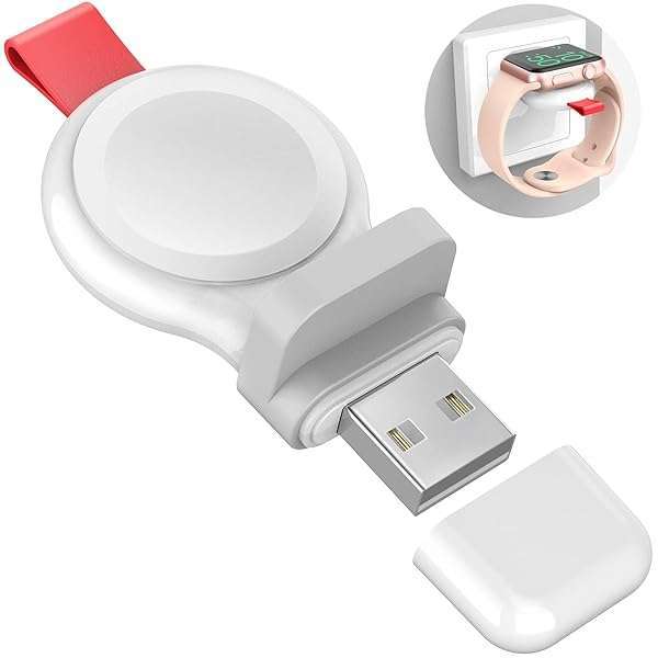 i.VALUX Portable Magnetic Travel Charger for Apple Watch - Fast Wireless Charging for Series 8, 7, 6, 5, 4, 3, 2 (White) - Image 8