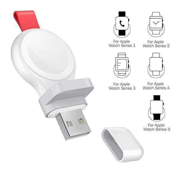 i.VALUX Portable Magnetic Travel Charger for Apple Watch - Fast Wireless Charging for Series 8, 7, 6, 5, 4, 3, 2 (White) - Image 10