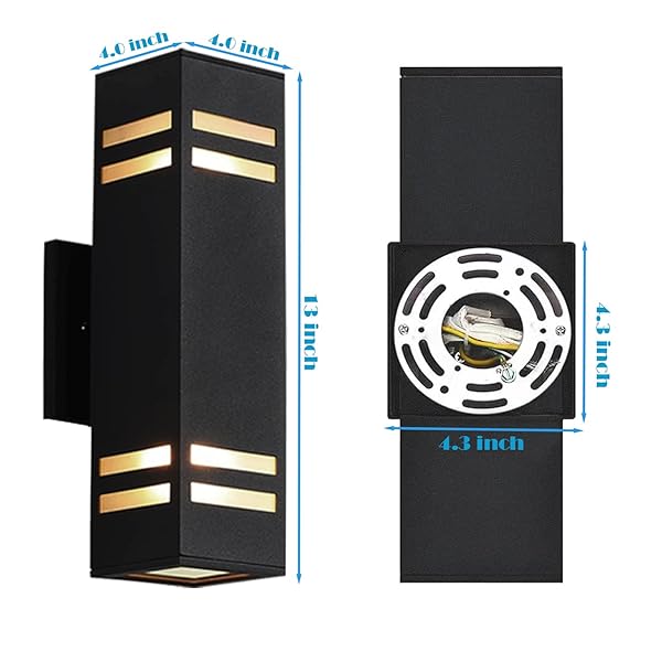 iYogaled Up Down Outdoor Wall Lights 2 Pack Modern Brown Exterior Light Fixture for Porch and Front Door IP65 Aluminum Design - Image 4