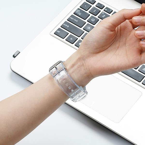 iiteeology Compatible with Apple Watch Band 38mm 40mm 41mm, Women Transparent Clear Soft Silicone Sports iWatch Band for Apple Watch Series 9/8/7/6, Clear Band + Silver Connector - Image 6