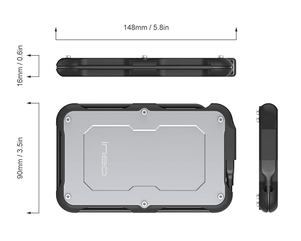 Ineo 25 Inch USB 30 Type A Rugged Waterproof Shockproof External Hard Drive Enclosure T2580 - Image 7