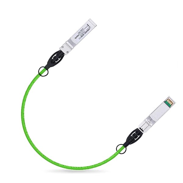 ipolex 10G SFP+ Twinax Cable 0.25m Green Direct Attach Copper DAC Compatible with Cisco Meraki Ubiquiti Mikrotik Intel Fortinet Netgear D-Link - Image 3