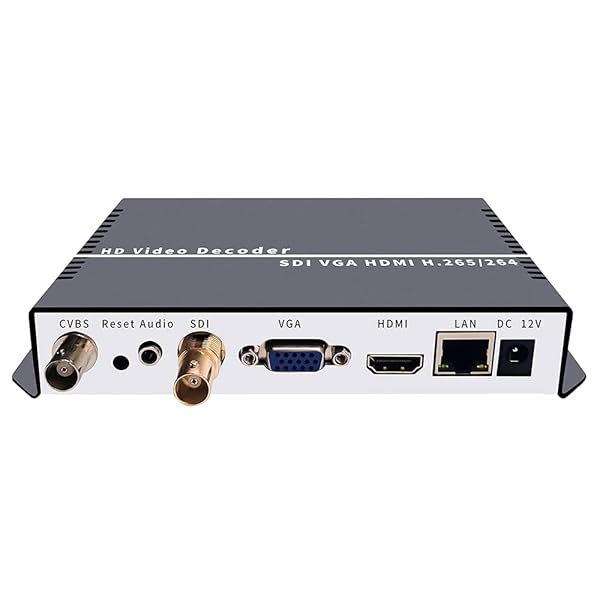 iseevy ISEEVY H.265 H.264 SDI Decoder: IP to SDI, HDMI, VGA, CVBS for Ads & Network Streaming