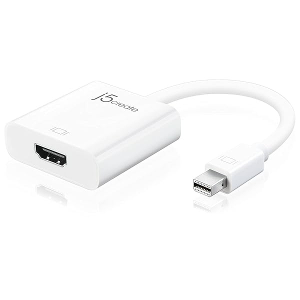 j5create Mini DisplayPort to HDMI Adapter - 1080p @ 60Hz, Compatible with Mac & PC
