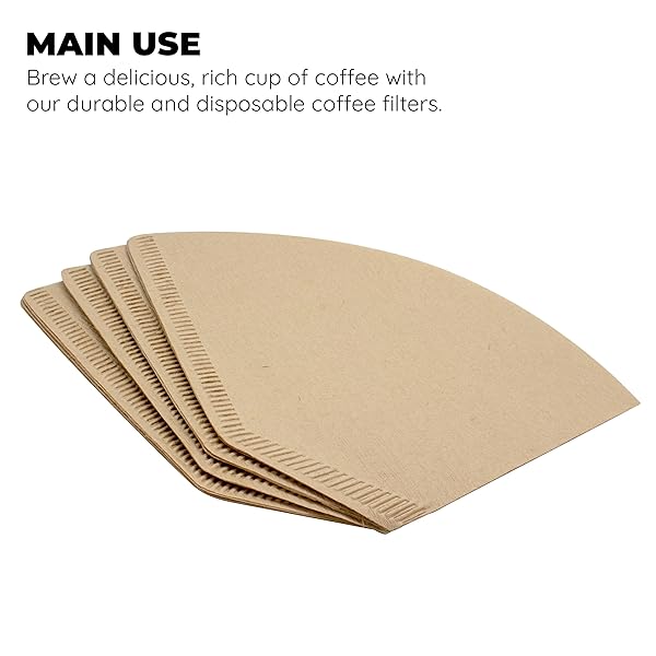 Jacent Fill N Brew Disposable #2 Coffee Filters - 100 Cone Shape Filters per Pack - Image 5