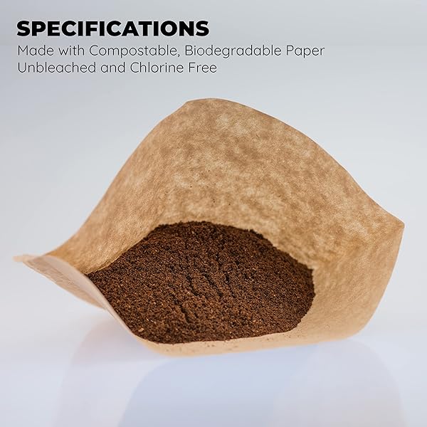 Jacent Fill N Brew Disposable #2 Coffee Filters - 100 Cone Shape Filters per Pack - Image 8