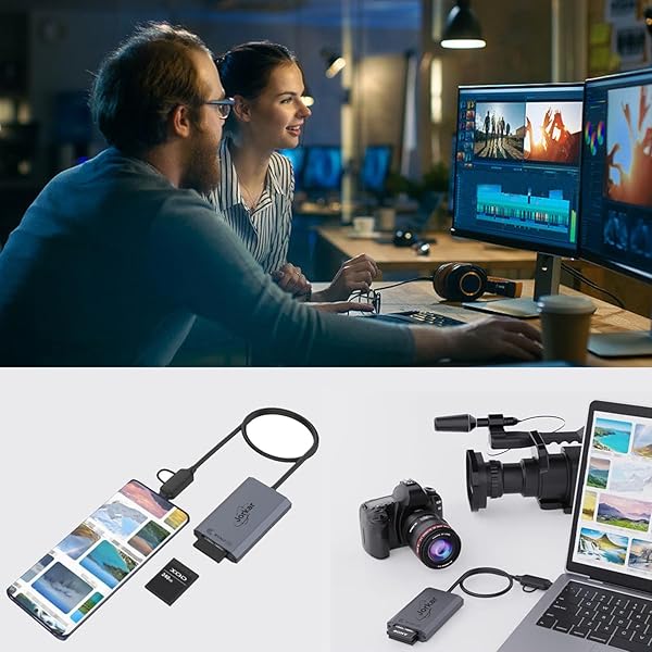 Jorkar CFexpress Type B and XQD Card Reader USB-C for Nikon Canon Panasonic 2in1 USB 3.2 10Gbps High Speed Memory Card Reader - Image 8