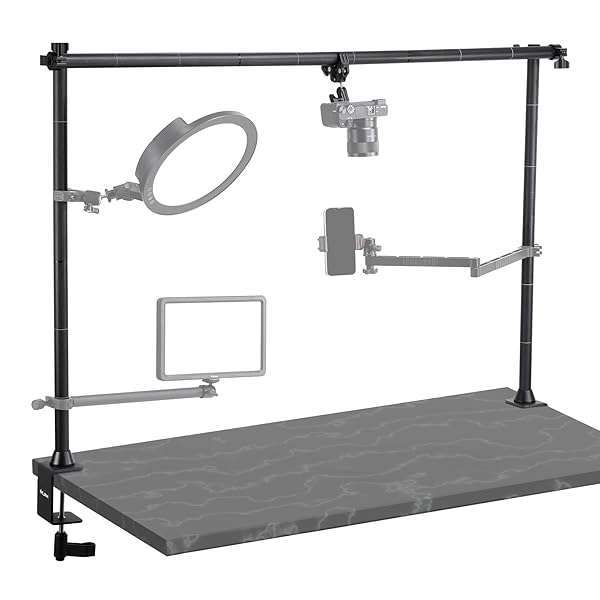 Jusmo LS15 Desk Overhead Camera Mount: Perfect for Product Photography & Live Streaming