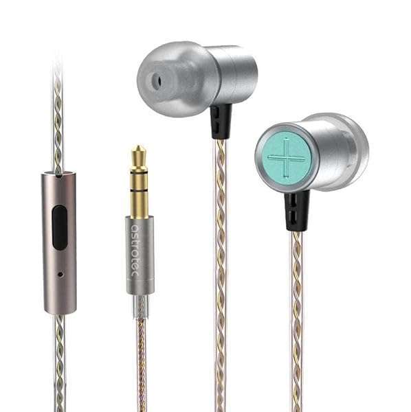 keephifi Astrotec Vesna Wired Earbuds: Noise Cancelling, Portable, Balanced Sound for Sports - Tiny In-Ear Monitors with Microphone