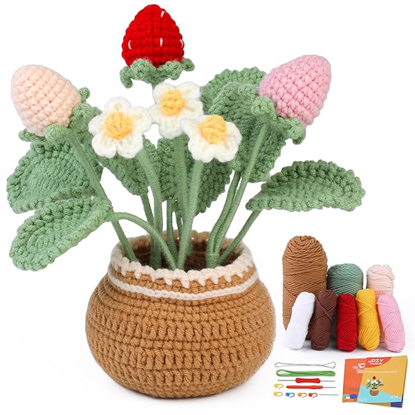 KGXULR Crochet Kit for Beginners Complete Starter Set with Step by Step Video Tutorials Ideal for Adults Learning Crocheting and Knitting