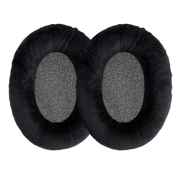 kwmobile Replacement Velour Earpad Cushions for Sennheiser HD 559 569 599 Headphones Black 2X Earpad Compatible Accessories