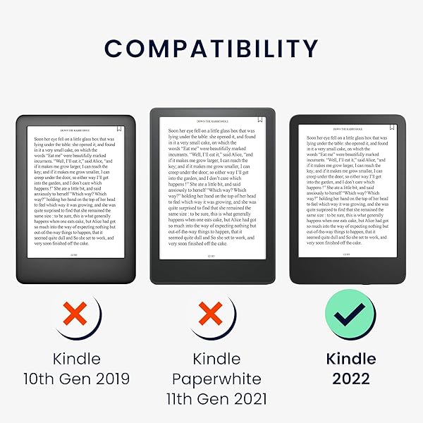 kwmobile Kindle Case (2022/2024) - Colorful eReader Cover with Library Motto for Ultimate Protection - Image 7