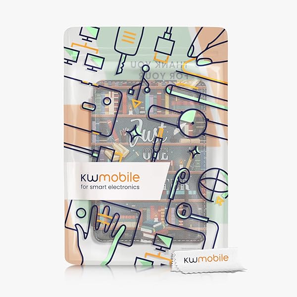 kwmobile Kindle Case (2022/2024) - Colorful eReader Cover with Library Motto for Ultimate Protection - Image 8