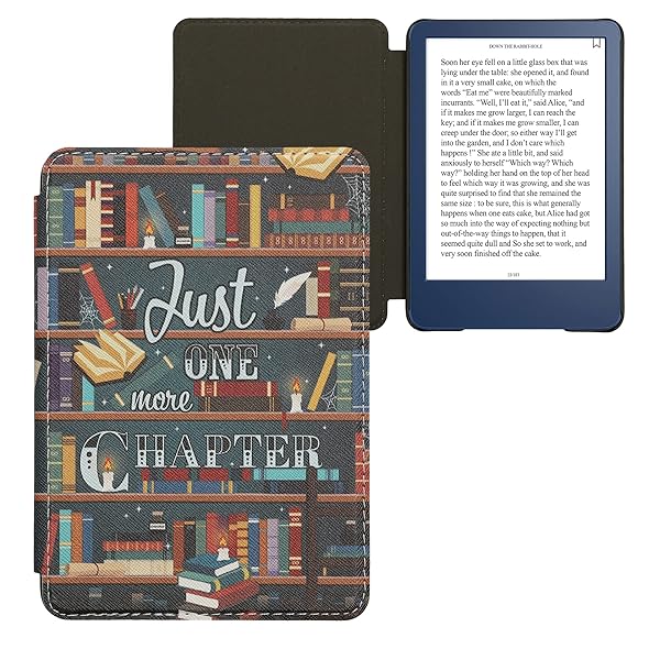 kwmobile Kindle Case (2022/2024) - Colorful eReader Cover with Library Motto for Ultimate Protection - Image 9