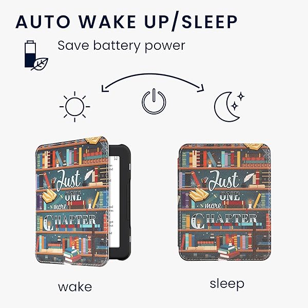 KWMobile Case for Barnes & Noble Nook Glowlight 4/4e - Colorful Library Motto eReader Cover - Image 4