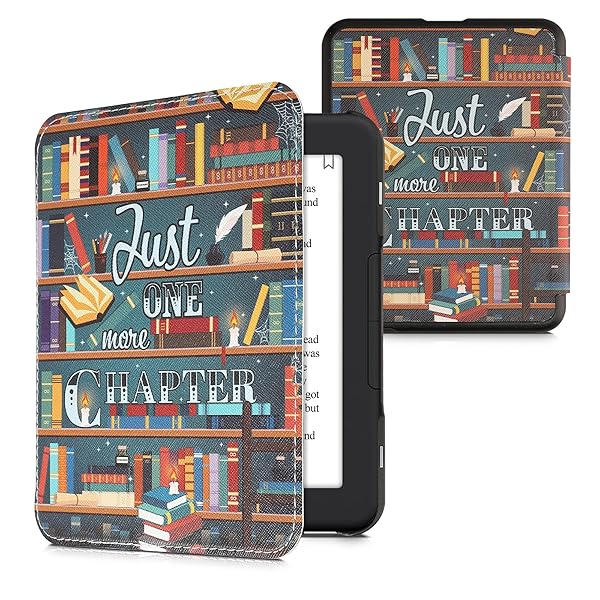 KWMobile Case for Barnes & Noble Nook Glowlight 4/4e - Colorful Library Motto eReader Cover - Image 2