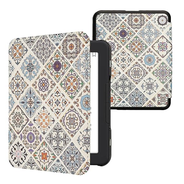 KWMobile Moroccan Tiles Case for Barnes & Noble Nook Glowlight 4/4e - Stylish eReader Cover - Image 3