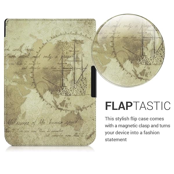 KWMobile Vintage Brown Case for Pocketbook InkPad 3/3 Pro/Color - Stylish eReader Cover for Travel - Image 3
