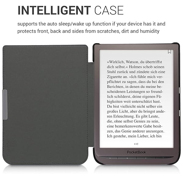 KWMobile Vintage Brown Case for Pocketbook InkPad 3/3 Pro/Color - Stylish eReader Cover for Travel - Image 5