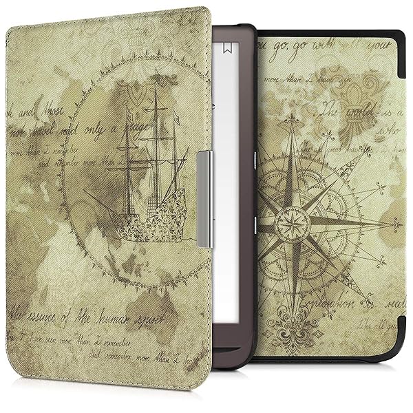 KWMobile Vintage Brown Case for Pocketbook InkPad 3/3 Pro/Color - Stylish eReader Cover for Travel