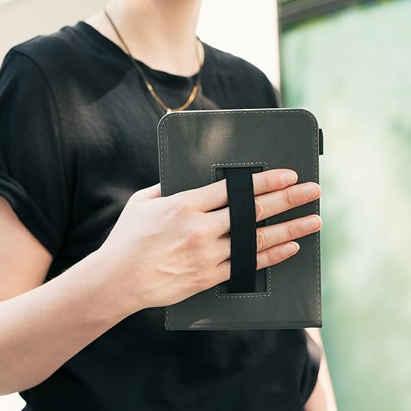 KWMobile Kobo Clara 2E & Tolino Shine 4 Case - Moroccan Vibes Stand & Strap in Blue/Red/Light Brown - Image 4