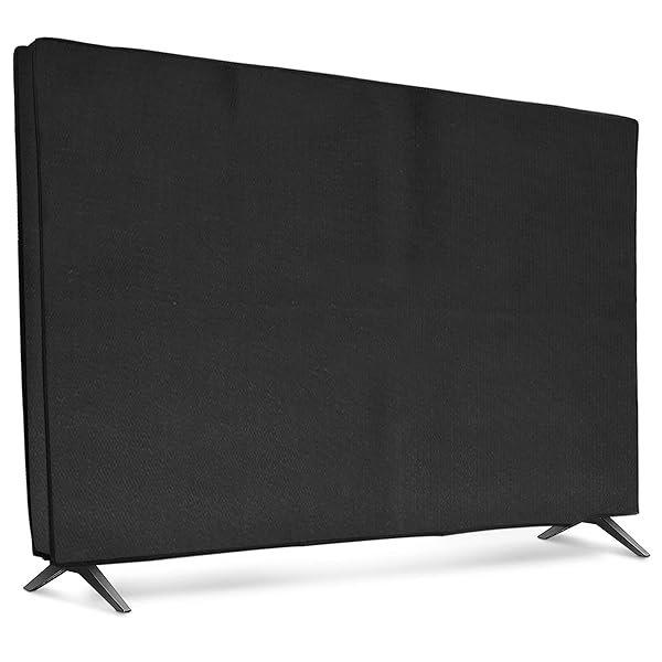 "KWMobile Dust Cover for 49-50" TVs - Black Fabric Protector for Indoor Flat Screens" - Image 2