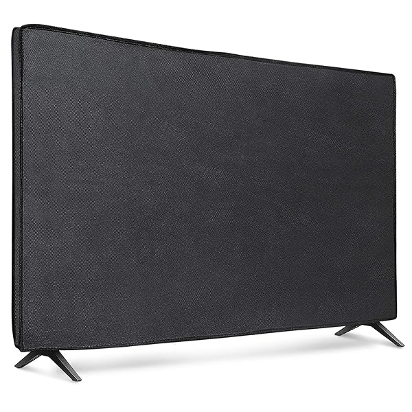 "KWMobile Dust Cover for 55" TV - Black Fabric Protector for Indoor Flat Screen TVs" - Image 2
