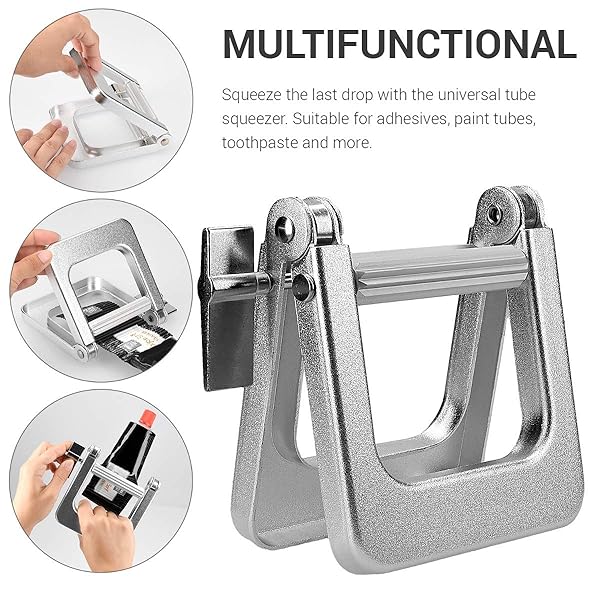 KWMobile Metal Toothpaste Tube Squeezer: Versatile Dispenser for Hair Dye, Paint, Creams & Cosmetics - Image 3