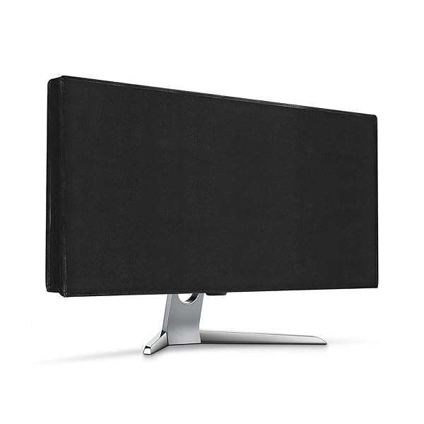 "KWMobile Monitor Cover for 34-35" Screens - Dust & Scratch Protector - Black Computer Screen Cover"