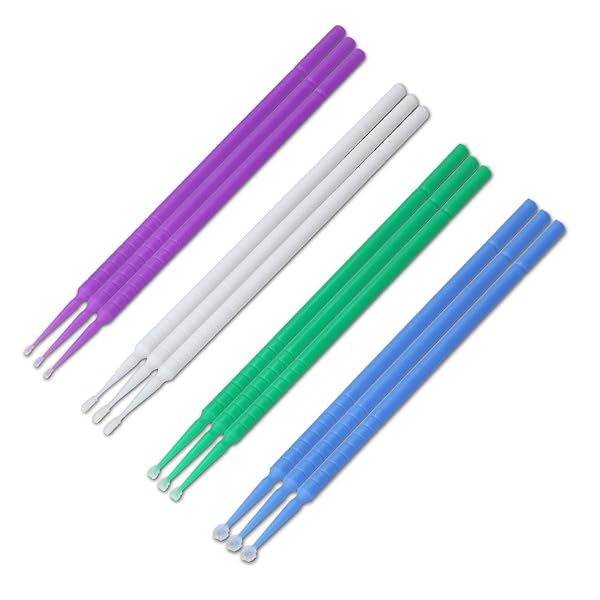 KWMobile Touch Up Paint Brushes - 12 Pack Car Repair Kit for Scratches & Stone Chips | Micro Applicators for Automotive Detailing