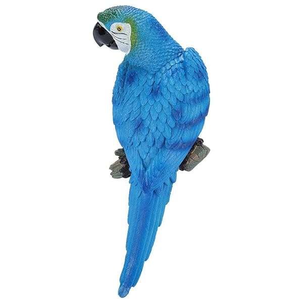 Maxmartt Parrot Decor Simulation Animal Bird Model Sculpture for Wall Decor Set of 4 Blue Parrots - Image 7