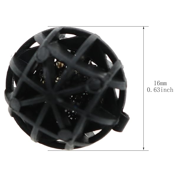 MEETOOT Bio Balls 100pcs Black 16mm Aquarium Filter Media for Clean Fish Tank and Pond Sponge Media - Image 4