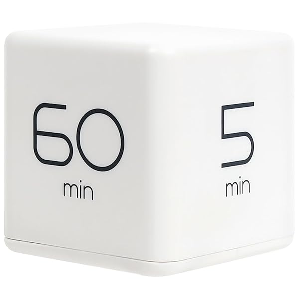 Boost Productivity with Mooas Cube Timer: Versatile Flip Timer for Kids, ADHD, Workouts & Classroom - 5 to 60 Min Settings