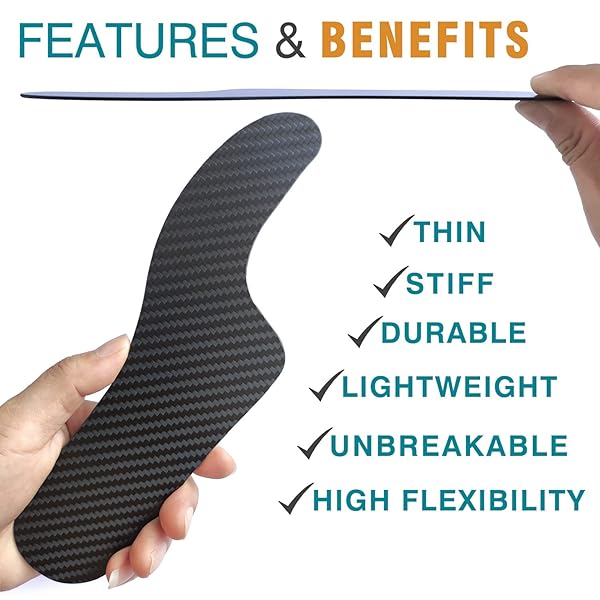 Morton's Extension Orthotic Carbon Fiber Insole Rigid Foot Support Insert for Morton's Toe Turf Toe Hallux Rigidus Arthritis Men Size 11 Women 12 - Image 4