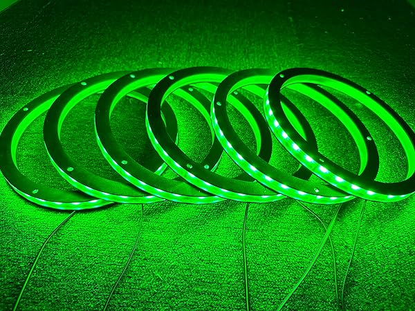 NA 6PCS 6.5 Inch Car LED Speaker Ring Light Kit Dream Color Chasing Flow Remote and APP Controlled Spacer Ring Light - Image 10