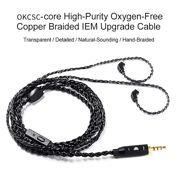 OKCSC 2 Pin Detachable Earphone Replacement Cable 6 Core OFC Upgrade for KZ ES4 ED16 ZS5 ZS6 ZSR ZST ZS10 with Mic - Image 4