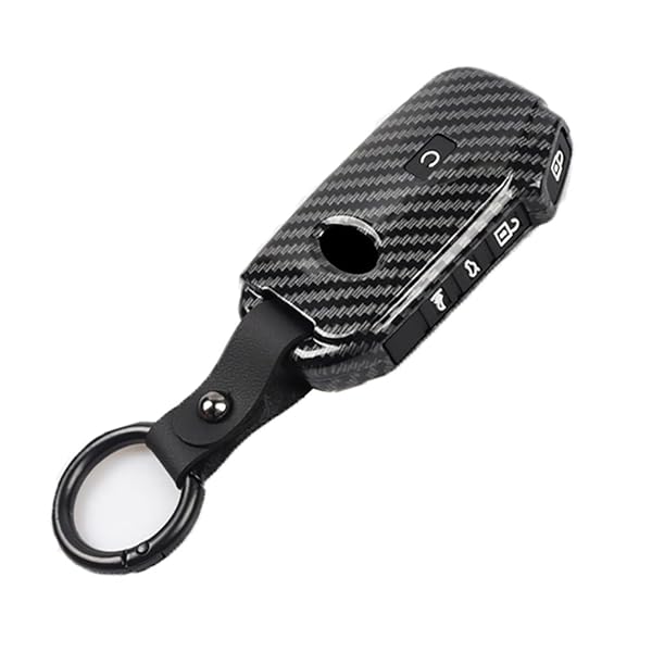 ontto Key Fob Cover Case for Kia Remote Carbon Pattern Black Durable Protection