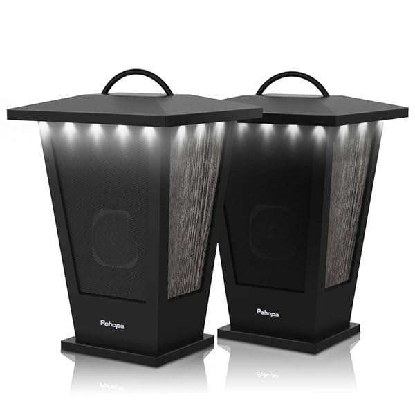 pohopa POHOPA Waterproof Bluetooth Speakers - 20W Stereo, Dual Pairing & LED Lights for Indoor/Outdoor Fun