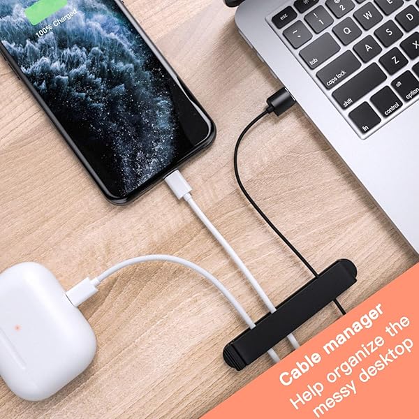 Pzoz Cable Clips 3 Pack Cord Organizer for Home Office Desk Phone Car Wire Self Adhesive Cable Management Black - Image 6