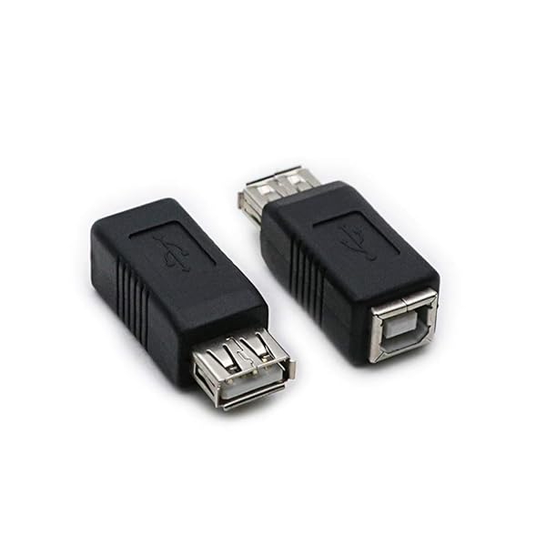 2 Pack USB 2.0 AF/BF Adapter - Type A Female to Type B Female Connector for Laptop, Printer, Camera & Hard Drive