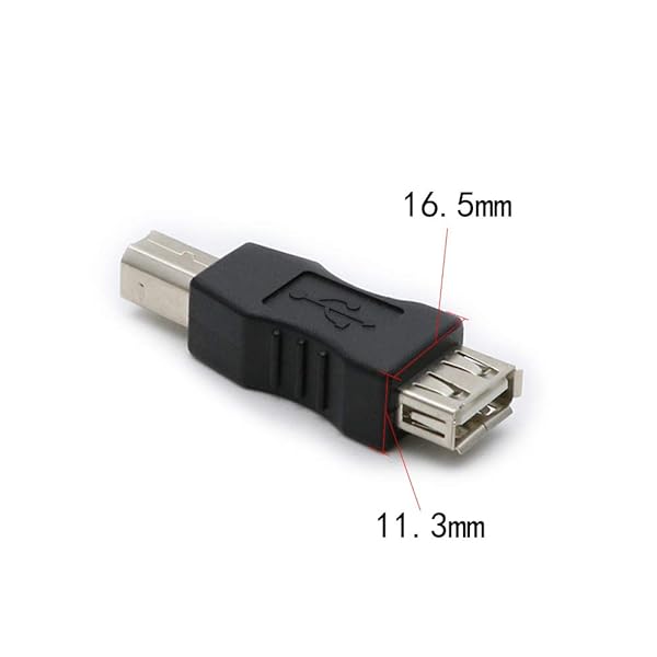 RGZHIUHFZ 3-Pack USB 2.0 AF/BM Adapter - Type A Female to USB B Male Connector Converter - Image 6